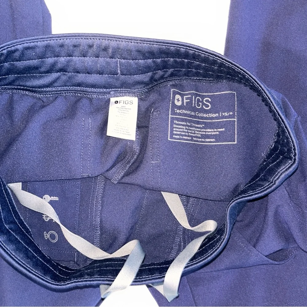 Figs Deep Blue Technical Pants XS/P - Picture 4 of 4